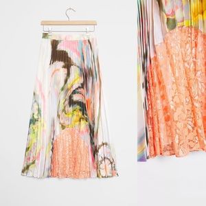 RARE Anthropologie Joana Marble-Dyed Midi Skirt